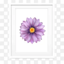 紫色花朵装饰画素材
