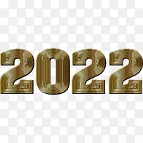2022新年时间金色纹理