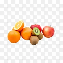 一堆橙子和猕猴桃