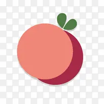 水果矢量图桃子