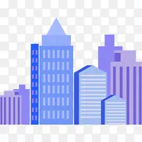 建筑  大楼  蓝色  紫色