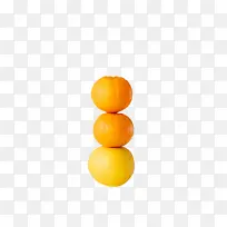 黄色  橘子 三个