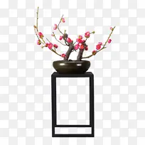 中国风装饰物 花盆桌子