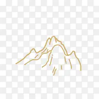 线条金色山峰
