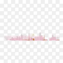 粉红色城市建筑群