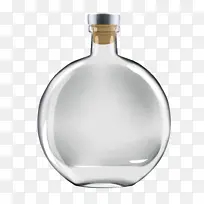 圆形透明白酒瓶