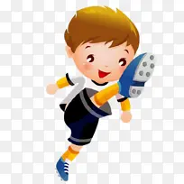 奔跑的小男孩 小男孩