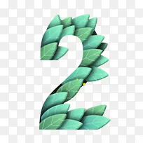 数字树叶穿插图片