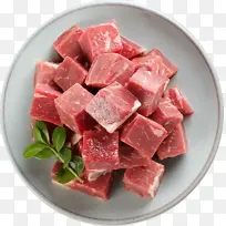 新鲜食材切块的肉