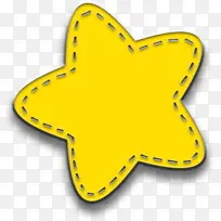 黄色五角星立体星星
