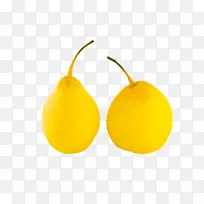 黄色两个黄梨