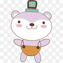 穿背带裤的小熊