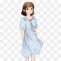 夏季女孩踏青