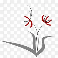鲜花，花，卡通花，