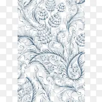 透明背景花卉图案