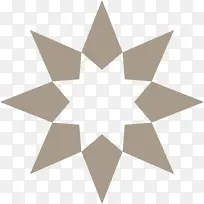 透明PNG素材-镂空八角星