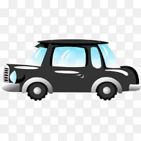 黑色透明玻璃小轿车