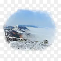 雪山天空风景图