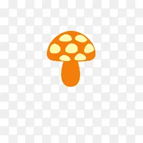 卡通橘色小蘑菇