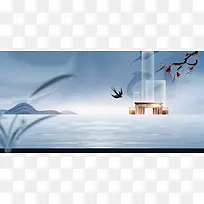 中式地产背景画面