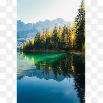 风景山水湖泊森林摄影