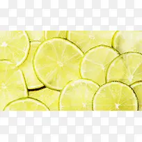 柠檬水果绿色清新背景
