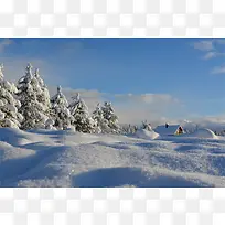 冬天雪景自然风景