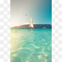 唯美的海面背景