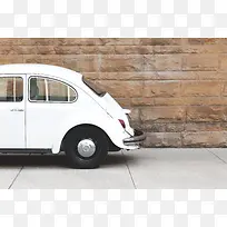 汽车，甲壳虫，白色