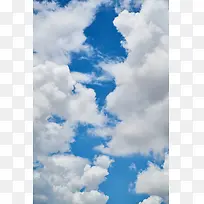 晴朗夏日蓝天白云摄影