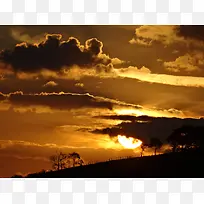 夕阳余晖云彩摄影