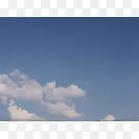 清新治愈蓝天风景图