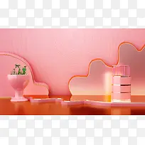 国潮，C4D，简约，场景