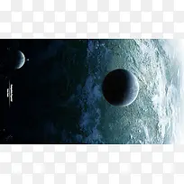 高级感背景 星球 夜空 宇宙 地表