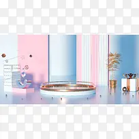 国潮，C4D，简约，场景