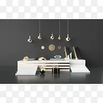 C4D，黑金，舞台，高端