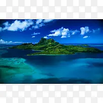 蓝色山峰的壁纸