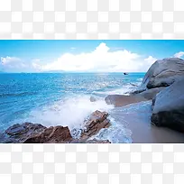 大海，天空，海浪，波浪