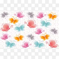 多彩蝴蝶花背景纹理元素