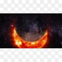 太阳，宇宙，日食，熔岩红