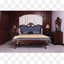 床床头柜实木场景图