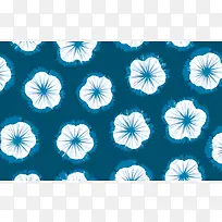 深蓝色花朵背景图