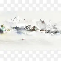 山 画 船 水