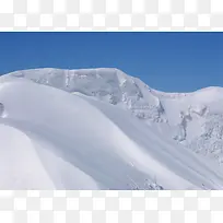 冬天雪山丘美景图