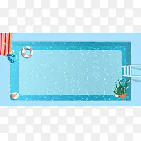 游泳池暑假背景图