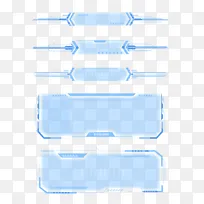 蓝色时尚科技大数据可视化标题文本边框