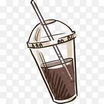 手绘奶茶矢量素材图