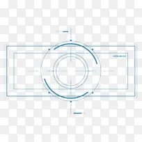矢量蓝色方形科技平视信息界面