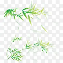 清新竹叶竹枝装饰元素