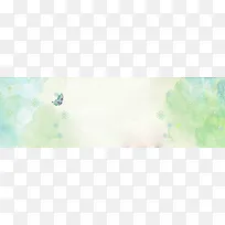 春天渲染水墨渐变绿banner